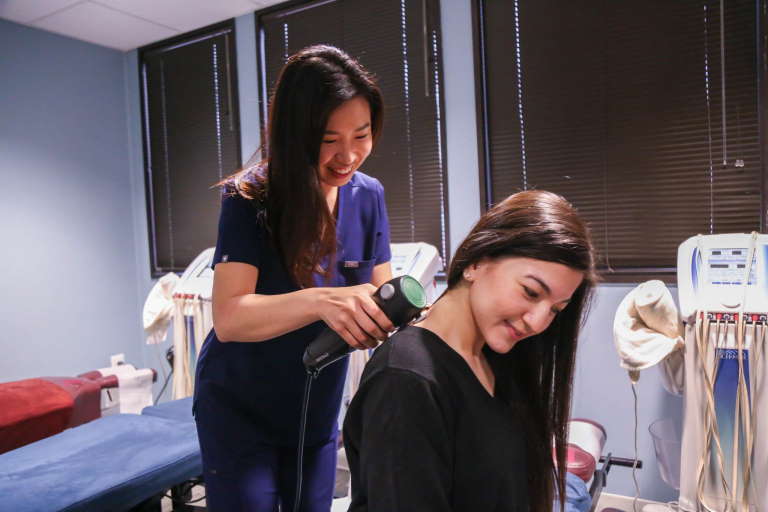 About Us 17 Patient getting Chiropractic Adjustment at Active Family Wellness clinic Fairfax