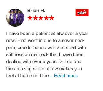 Review by Brian on Yelp for Active Family Wellness Clinic in Fairfax,VA